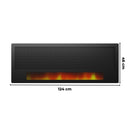 LED lángvetítő sugárzó panel - termosztát, modern dizájn, 2100 W