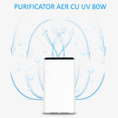 Purificator 80W, 5 filtre+UVC+Ionizare Negativa Safecare, SFC-OL80 + Robot Umidificator CADOU