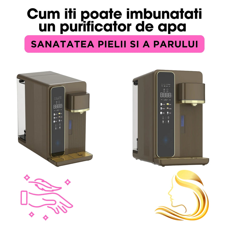 Cum iti poate imbunatati un purificator de apa sanatatea pielii si a parului
