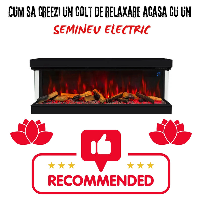 Cum sa creezi un colt de relaxare acasa cu un semineu electric