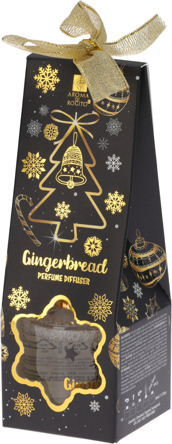 Diffuser parfum Gingerbread, 50 ml, Aroma de turta dulce, Parfum ambiental de Craciun