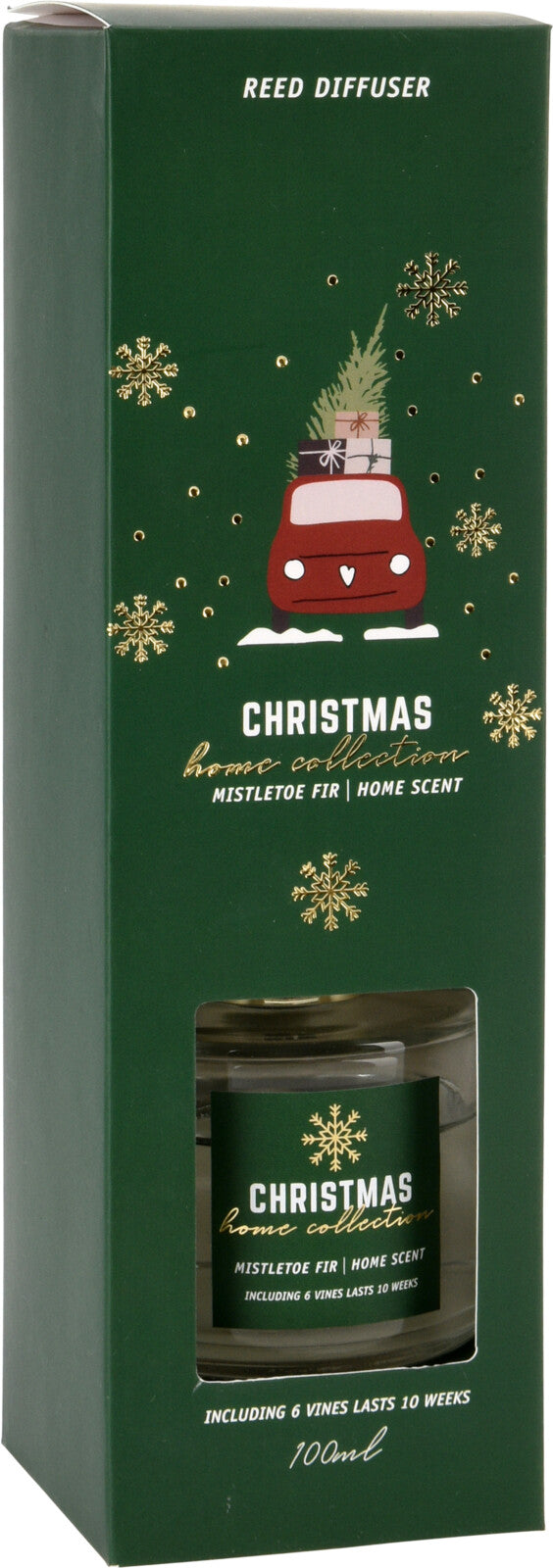 Diffuser Aromo, 100ml, Aroma Mistletoe Fir, Christmas Home Collection, Green Edition