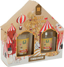 Set cadou Cinnamon, Aroma de scortisoara, Lumanare parfumata si Difuzor cu betisoare