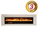 Електрическа камина от масивна бяла дъбова дървесина, дистанционно управление