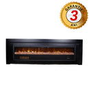 Elektromos kandalló tömör fekete tölgyfából, távirányítóval