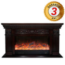 Електрическа камина от масивна дъбова дървесина с шарка, дистанционно управление