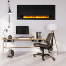 Panou Radiant cu Aspect Semineu si Proiectie Flacara LED - Design Modern, 2100W