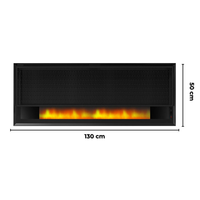 Panou radiant infrarosu cu efect de flacara LED in functiune
