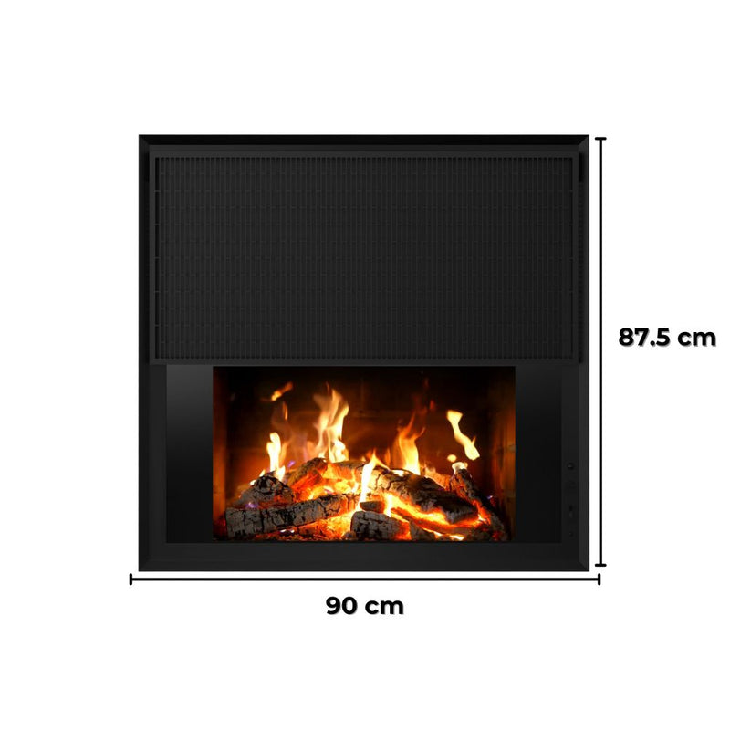 Panou Radiant cu Aspect Semineu si Proiectie Flacara LCD - Termostat WiFi Integrat, Design Modern, 1700W