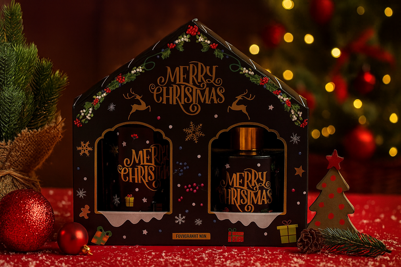 Set Parfum Ambiental si Lumanare Parfumata Pomegranate Noir, Aroma rodie neagra