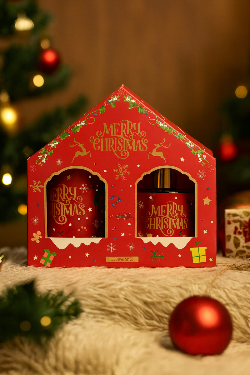 Set Parfum Ambiental si Lumanare Parfumata Festival Spice, Aroma Condimente de Sarbatori