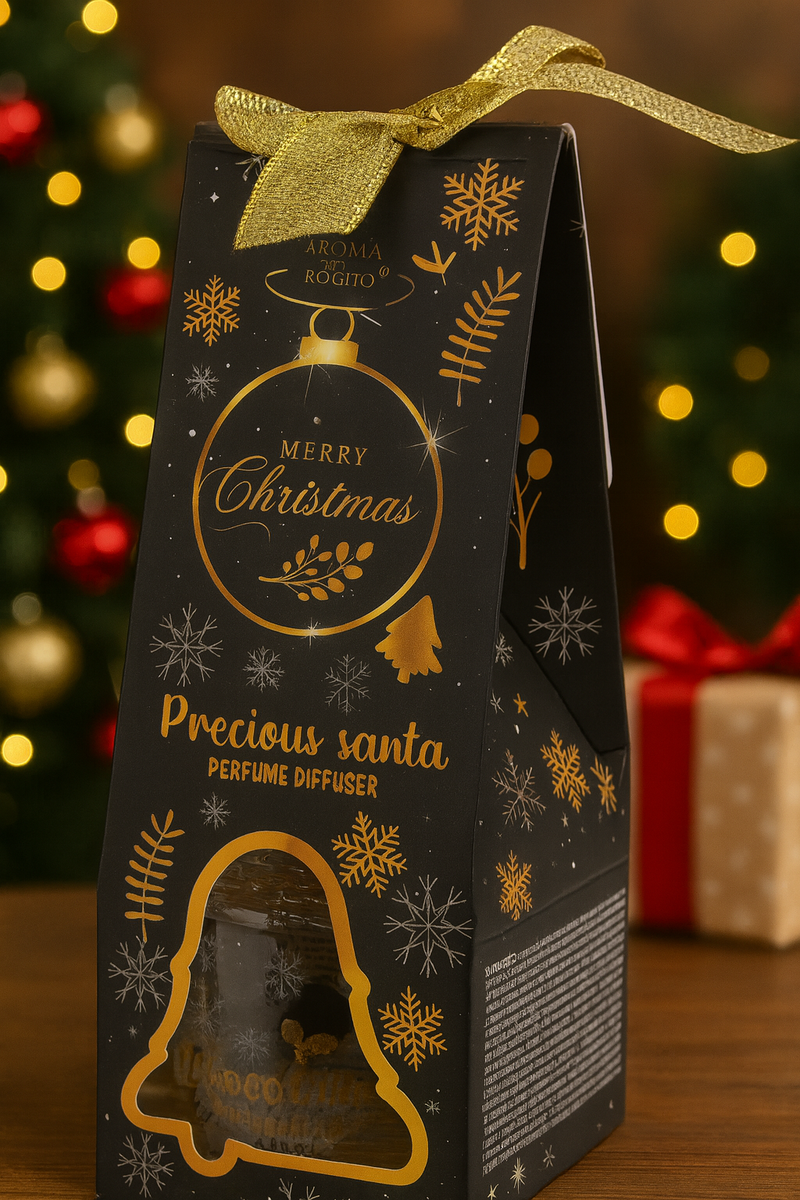 Diffuser parfum Precious Santa, 50 ml, Aroma festiva de Craciun, Parfum ambiental elegant
