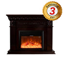 Електрическа камина от масивна дъбова дървесина, с винтидж модел, дистанционно управление