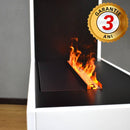 Вградена електрическа камина, черна, 3D пламъци, минималистичен дизайн, дистанционно управление