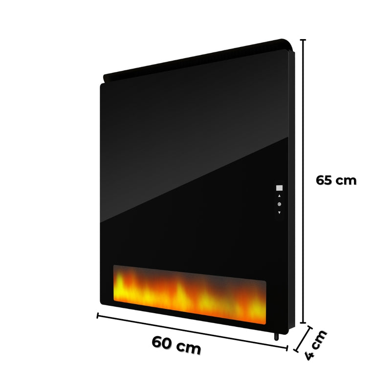 Panou Radiant Infrarosu cu Flacari LED - Eficienta Termica cu Element de Incalzire din Carbon Grafenic, Sticla Termorezistenta , 700W