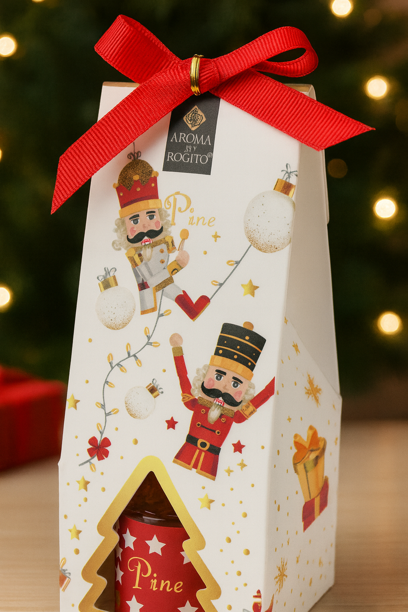 Set Parfum Ambiental Pine, Difuzor cu Aroma de Brad, Editie Festiva Nutcracker