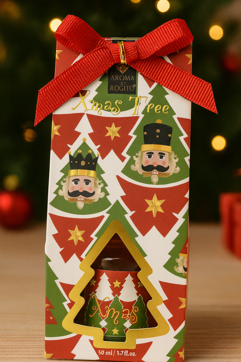 Set Parfum Ambiental Xmas Tree, Difuzor cu Aroma Brad de Craciun, Editie Nutcracker