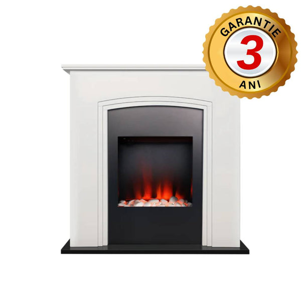 Safecare Built-in Electric Fireplace, 2 Heating Levels, White (TF-16002EMA)