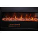 Elektromos kandalló tömör fekete tölgyfából, távirányítóval