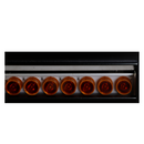 Вградена електрическа камина, черна, 3D пламъци, минималистичен дизайн, дистанционно управление