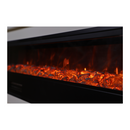 Електрическа камина от масивна бяла дъбова дървесина, дистанционно управление