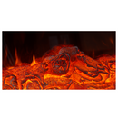 Вградена електрическа камина, 2 м, черна, минималистичен дизайн, дистанционно управление