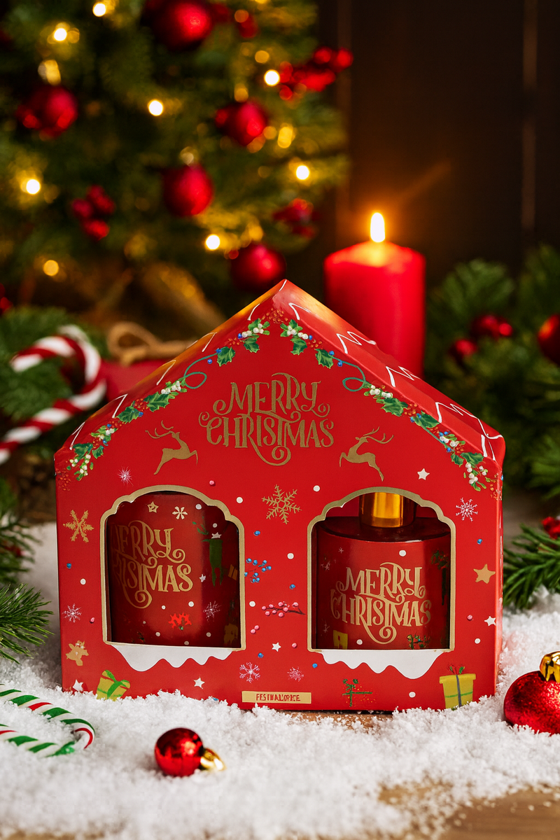 Set Parfum Ambiental si Lumanare Parfumata Festival Spice, Aroma Condimente de Sarbatori