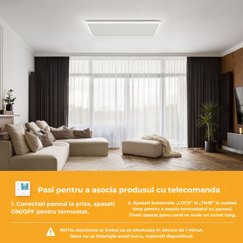 Panou Incalzire pe Tavan, 700W, cu lumina LED, Control la distanta