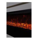 Електрическа камина от масивна бяла дъбова дървесина, дистанционно управление