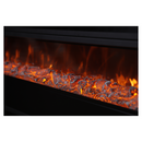 Elektromos kandalló tömör fekete tölgyfából, távirányítóval