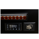 Вградена електрическа камина, черна, 3D пламъци, минималистичен дизайн, дистанционно управление