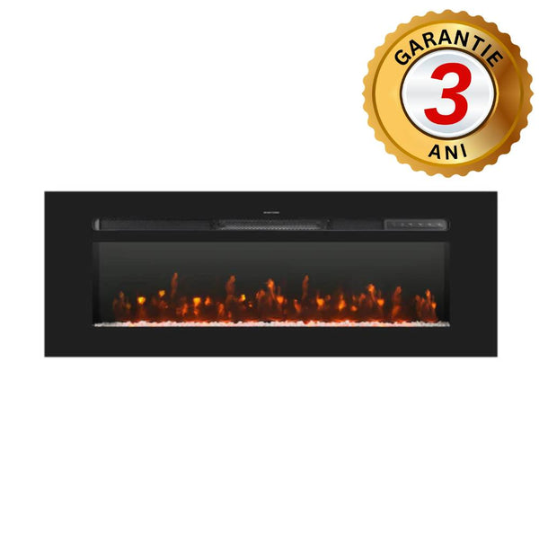 Built-in Electric Fireplace, with Sound, WI-FI, 7 colors and 5 levels of flame intensity