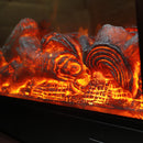 Електрическа камина от масивна дъбова дървесина с шарка, дистанционно управление