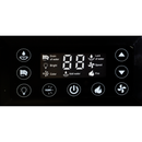 Вградена електрическа камина, черна, 3D пламъци, минималистичен дизайн, дистанционно управление