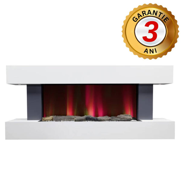 Electric fireplace with WI-FI, Sound, Remote control, 7 colors and 5 levels of flame intensity