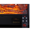 Електрическа камина от масивен дъб в винтидж кафяво, с дистанционно управление