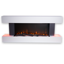 Електрическа камина с WI-FI, звук, дистанционно управление, 7 цвята и 5 нива на интензитет на пламъка