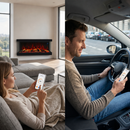 3D стенна електрическа камина със звук, WI-FI, 7 цвята, 150 см, Safecare