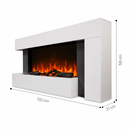 Semineu Electric Smart cu WiFi si Sunet Realist, 2000W, 7 Culori Flacara, Telecomanda si Termostat – SAFECARE 5202 Alb