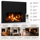 Panou Radiant cu Aspect Semineu si Proiectie Flacara LCD - Design Modern, 1700W