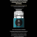 Преносима бутилка за генериране на водородна вода с титаниеви електроди и платина, синя