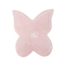 Камък Гуа Ша с пеперуда за масаж на лице, розов кварц