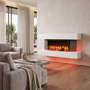 Semineu Electric de Perete, Smart, Wifi, Sticla pe Trei Laturi, Alb YF4003