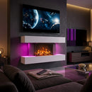Semineu Electric Premium, Smart, Wifi, Sticla pe Trei Laturi, Alb, Safecare YFG4003