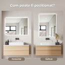 Огледало с лъчисто панелно осветление, с LED светлина, 700 W