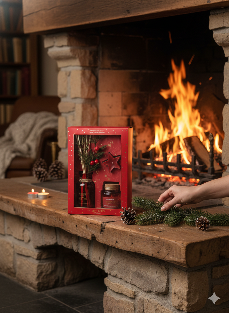 Set Cadou, 25cm, Home Aromatherapy, Red Edition