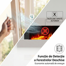 Електрическа камина с WI-FI, звук, дистанционно управление, 7 цвята и 5 нива на интензитет на пламъка