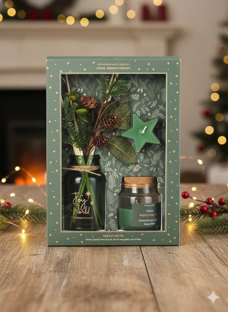 Set Cadou, 25cm, Home Aromatherapy, Green Edition