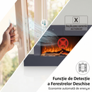 Elektromos kandalló Wi-Fi-vel, hanggal, 7 színnel és 5 lángerősségi szinttel, termosztáttal és távirányítóval
