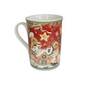 Cana din Portelan Craciun, in Cutie Rotunda Cadou, cu imprimeu Oameni din turta dulce